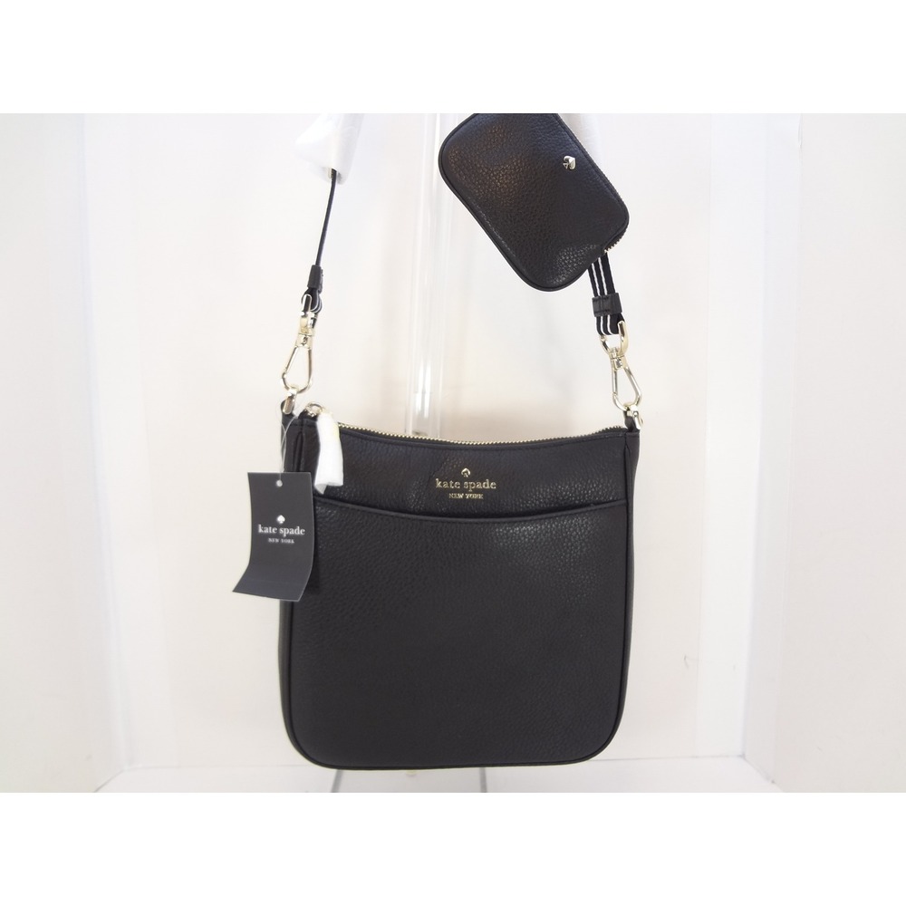 Kate Spade Rosie Swing Pack Crossbody Bag Womens Black NEW Pebbled Leather KF087